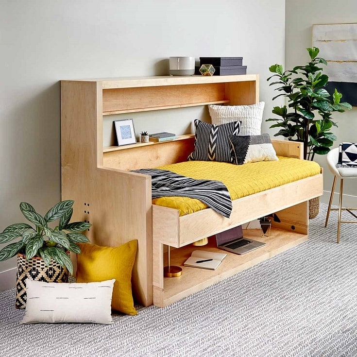 7 Free DIY Murphy Bed &#038 Desk Combo Plans You Can Make Today